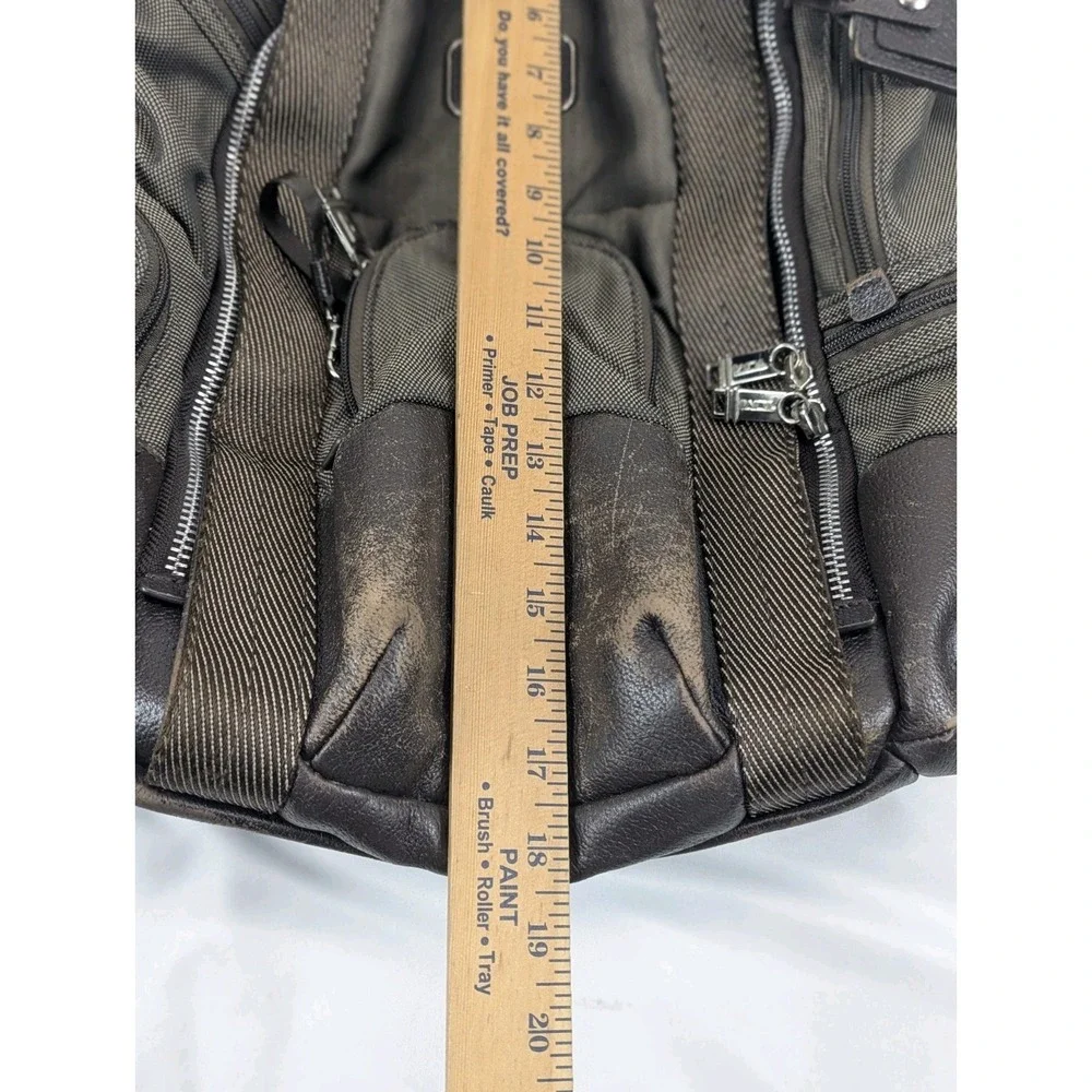 TUMI Backpack Alpha Bravo Kingsville Delux Ballistic Nylon Bag Travel Distressed